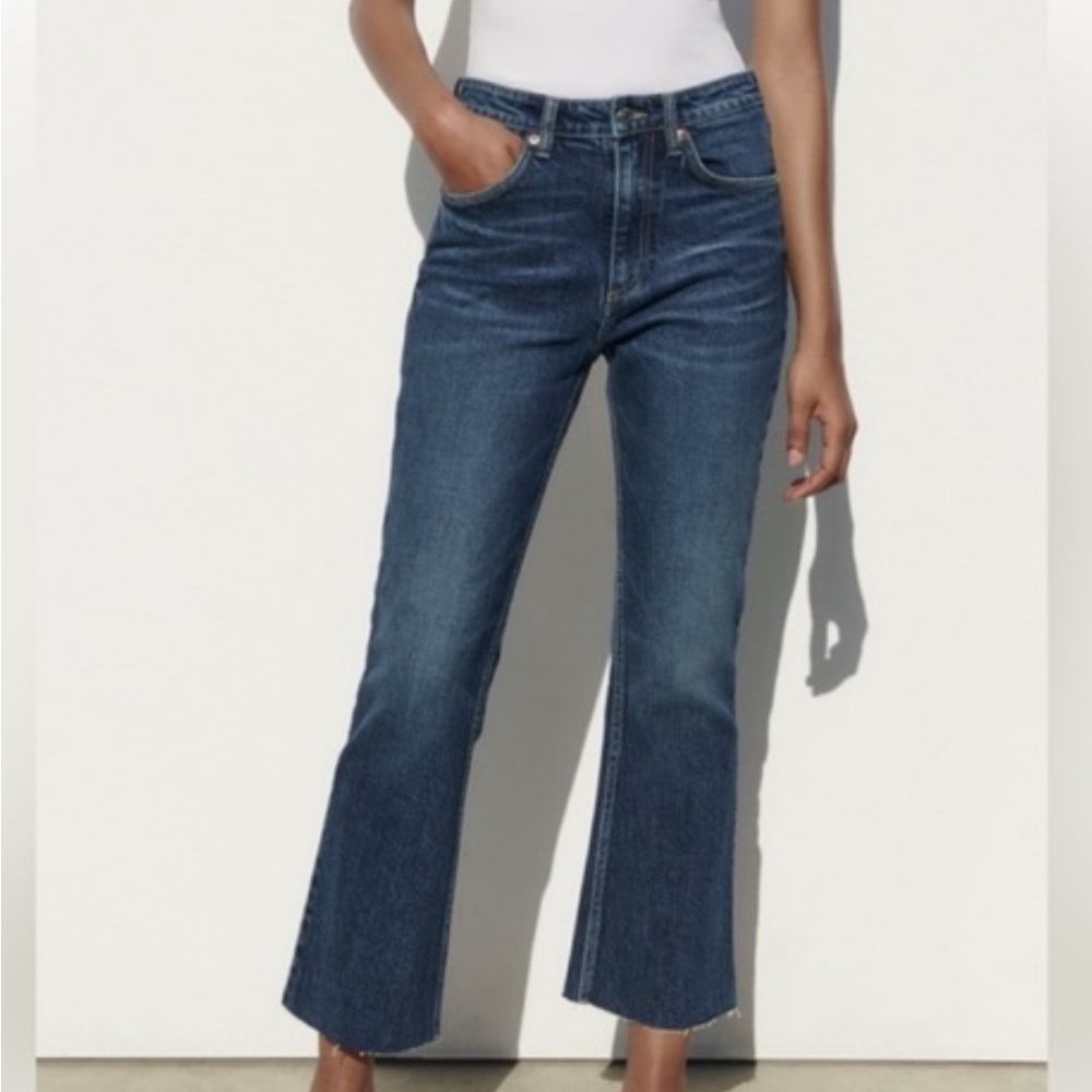 Zara Dark Blue Ankle Jeans